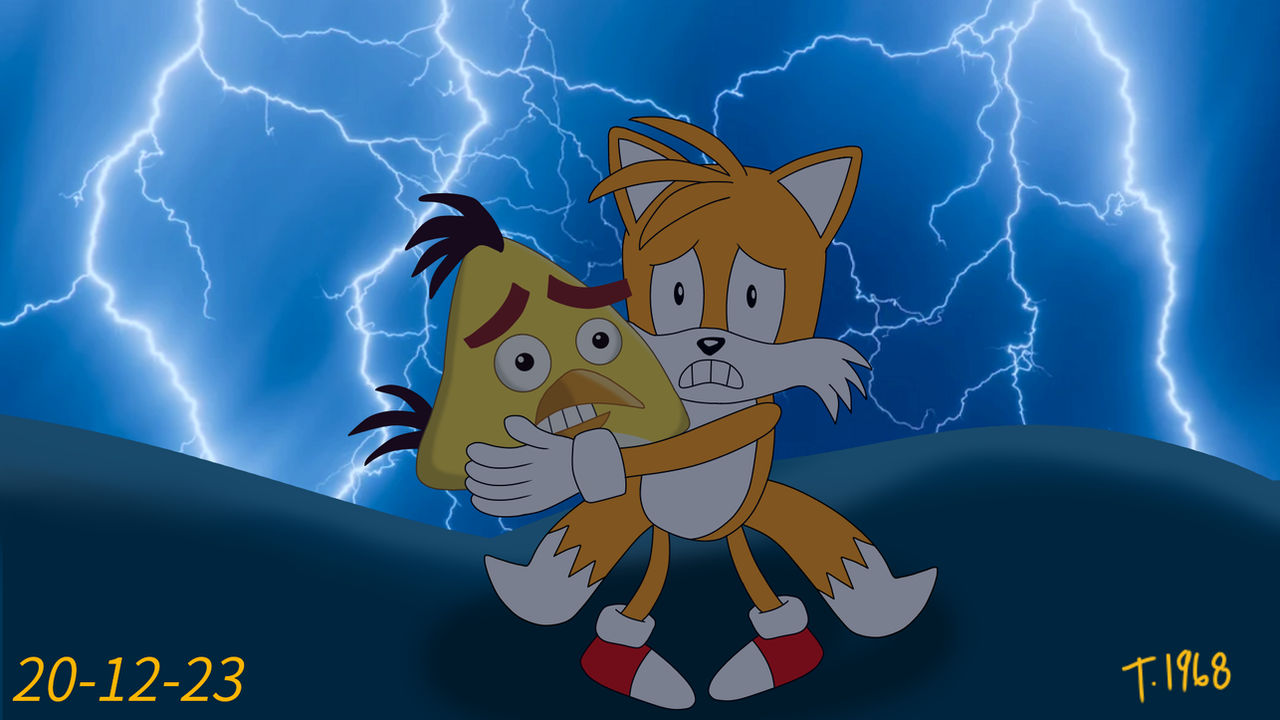 Tails Scared Chuck and tails very scared by tails1968 on DeviantArt