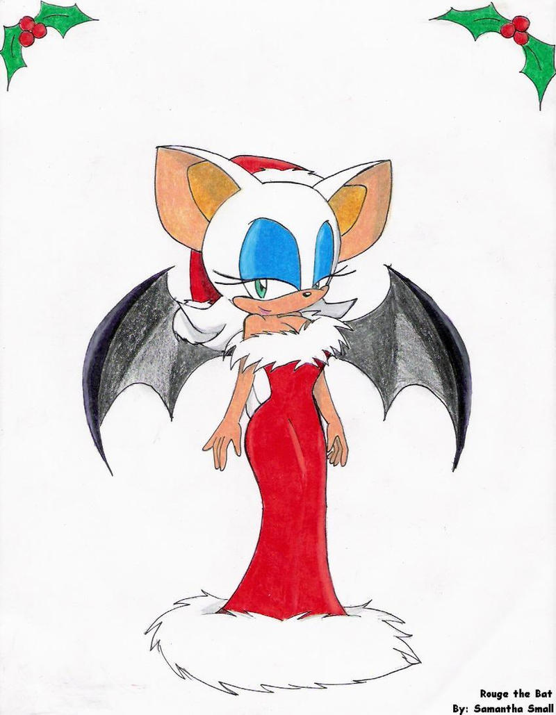 Rouge in a Christmas dress by SammySmall on DeviantArt