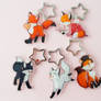 Fox collection:2.5 Inch Keyrings!3 silver fox left