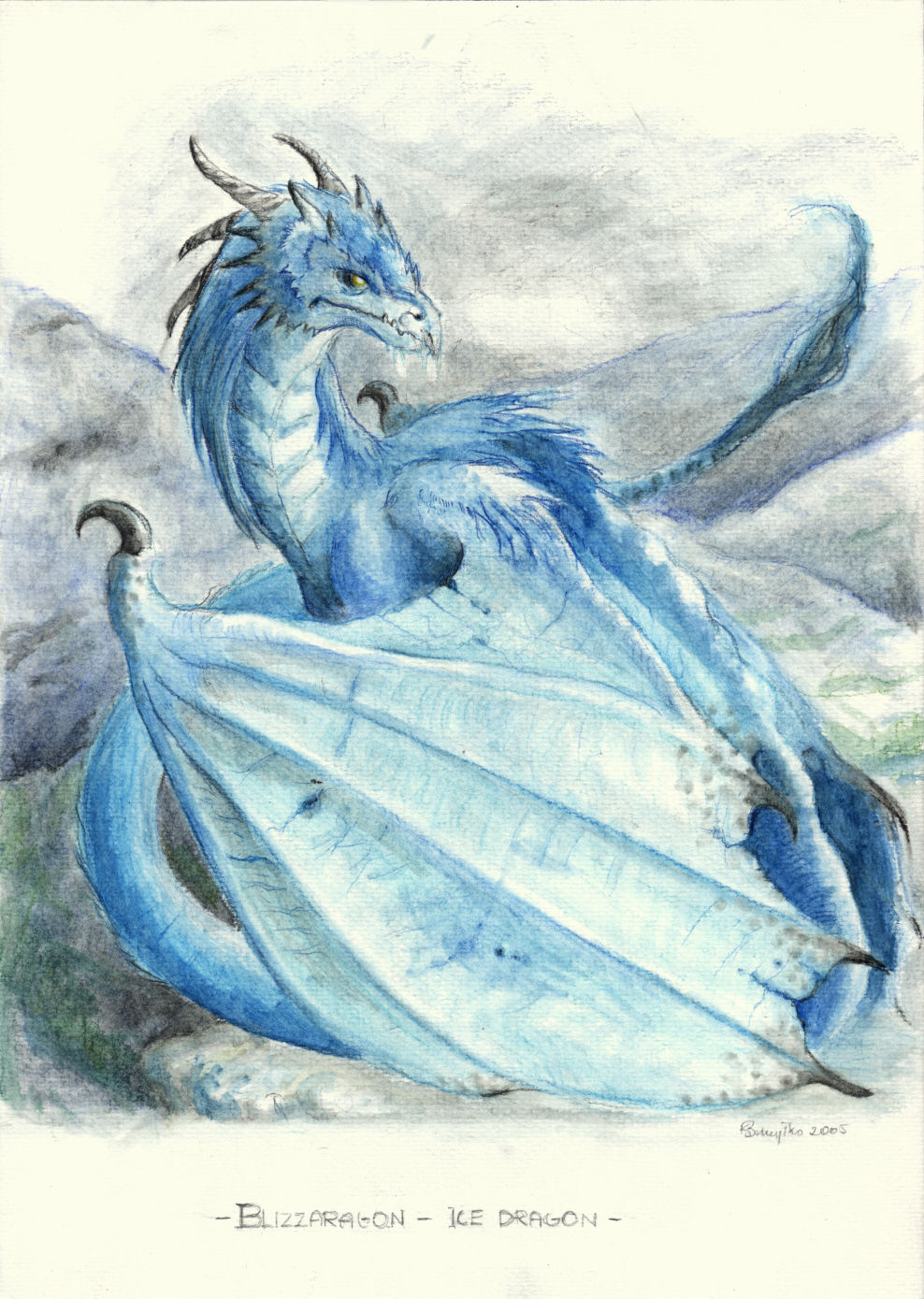 Blizzaragon - Ice Dragon by Raironu