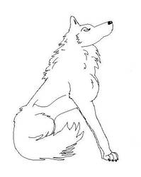 Wolf Ms Paint Drawing