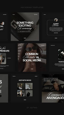 420 Black Social Media Templates Instagram Posts