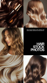 600 Hair Models Stock Photos Bundle