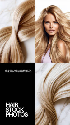600 Hair Images Stock Bundle