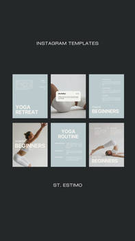 Yoga Social Media Templates for Instagram