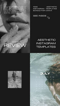 1000 Aesthetic Instagram Templates Bundle Canva
