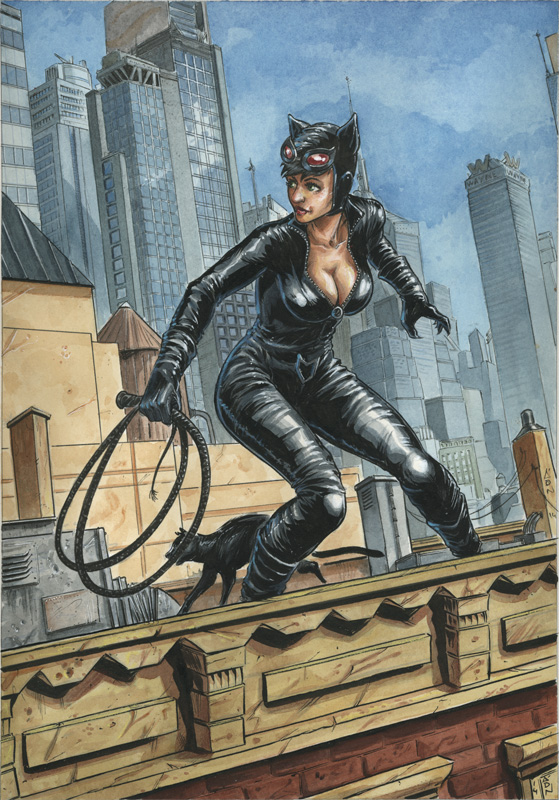 Catwoman On A Roof