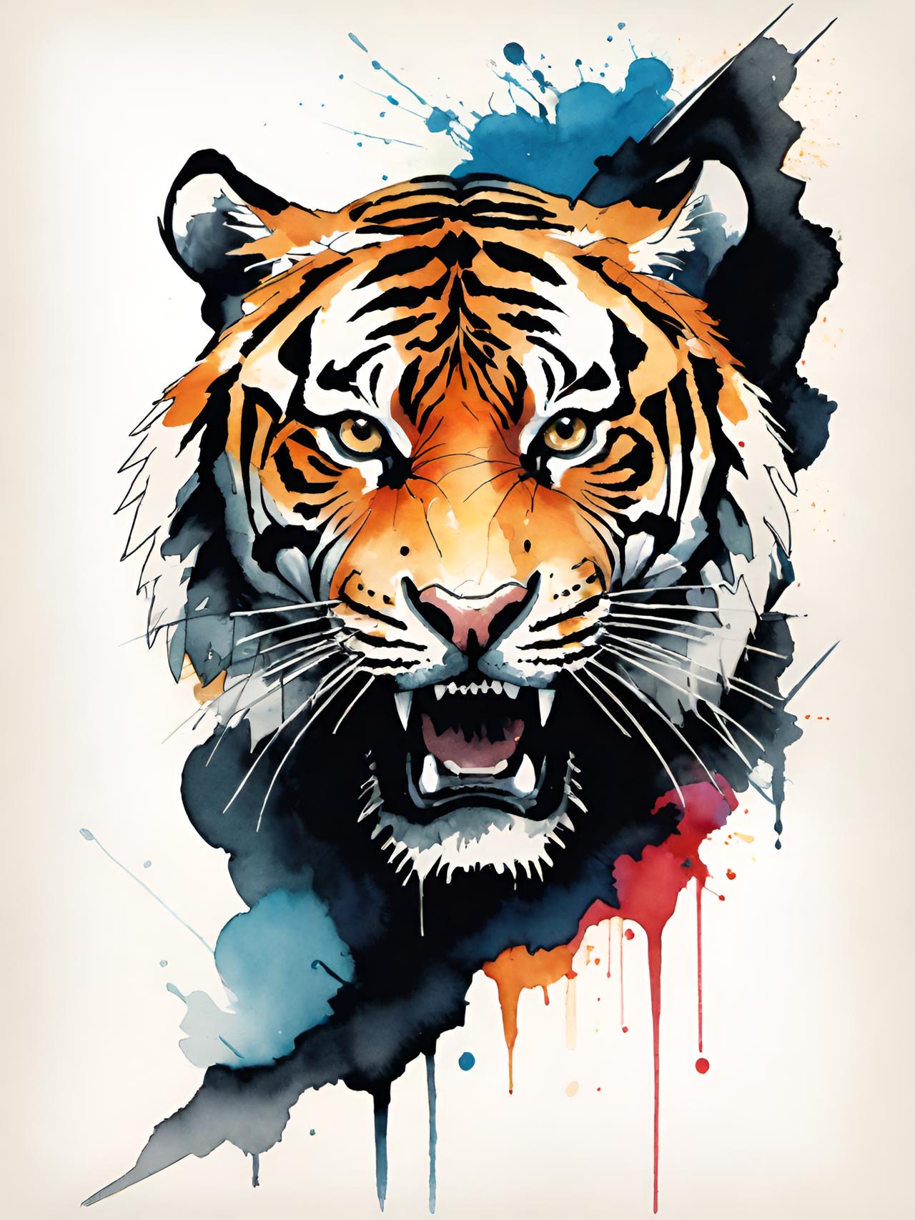 Untamed tiger.