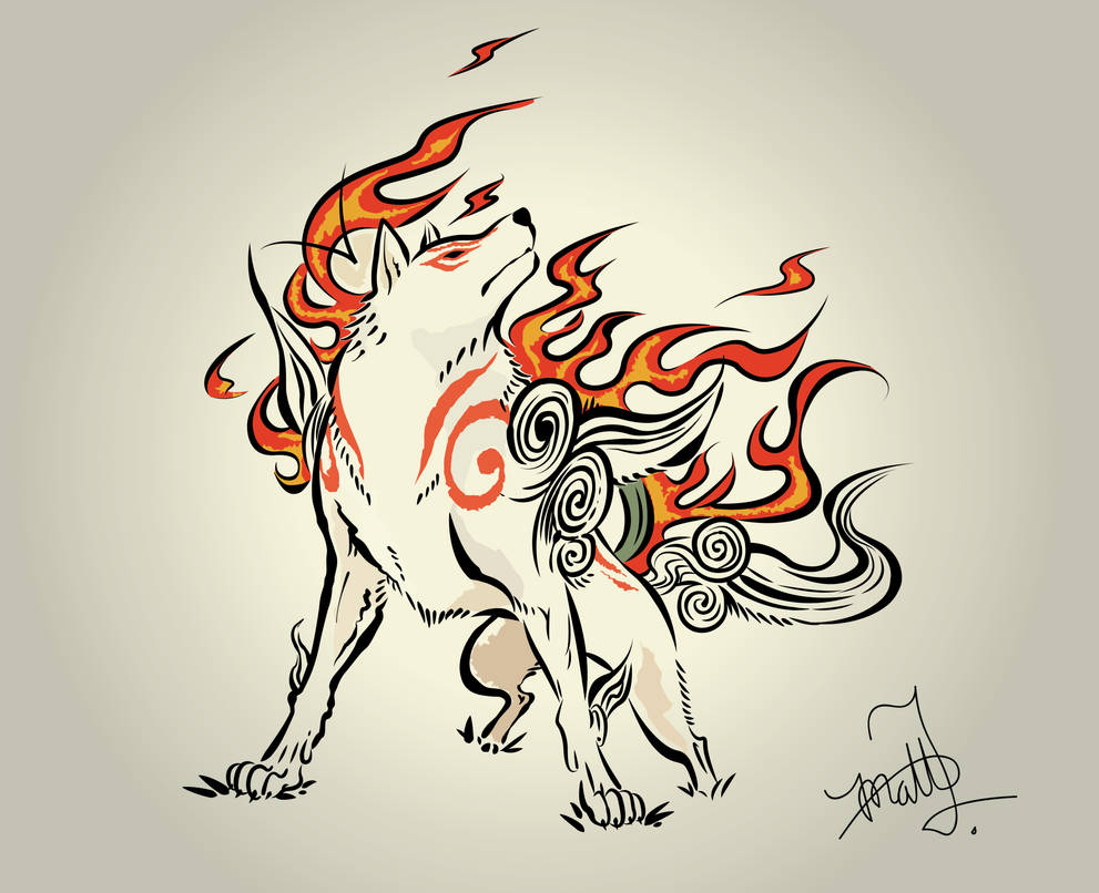 Okami Vector Art by xFireW0LFx on DeviantArt