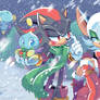 Shadow and Rouge Christmas Wallpaper