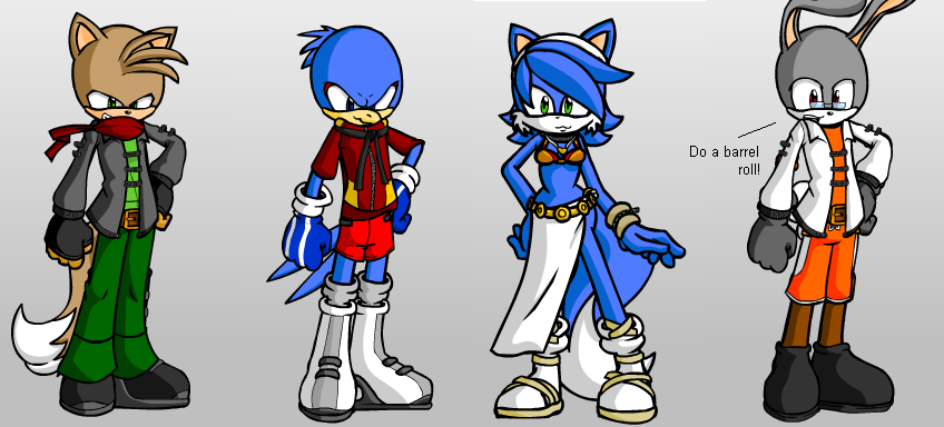 Sonic style Syarfox characters