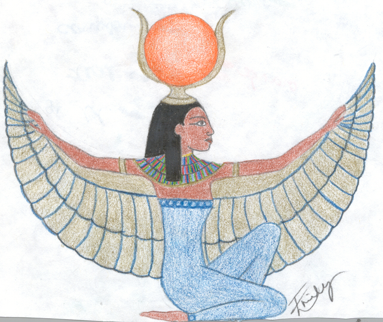 My Isis drawing by WiccanTitanicgrrl on DeviantArt