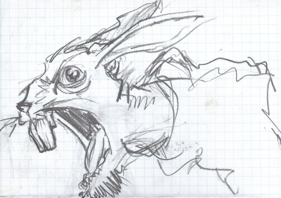 Crap Rabbit Drawing Crazed rabbit by pgeorge175 on DeviantArt