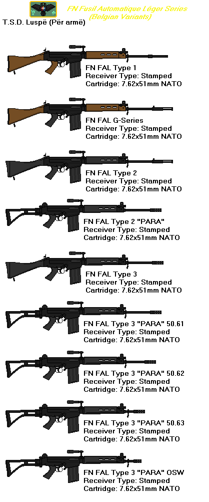 Fal Rifle Variants TSD Scale FN FAL Series (Belgian) by thesketchydude13 on DeviantArt