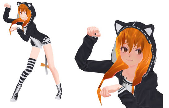 MMD- Kitty Gemma-Cat Hoodie [DL in Description]