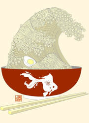 The Great Ramen Wave by Sheharzad-Arshad