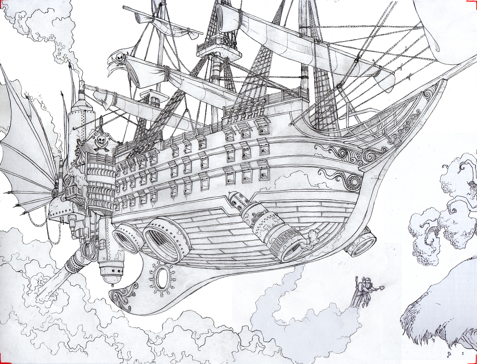 Steam pirate ship