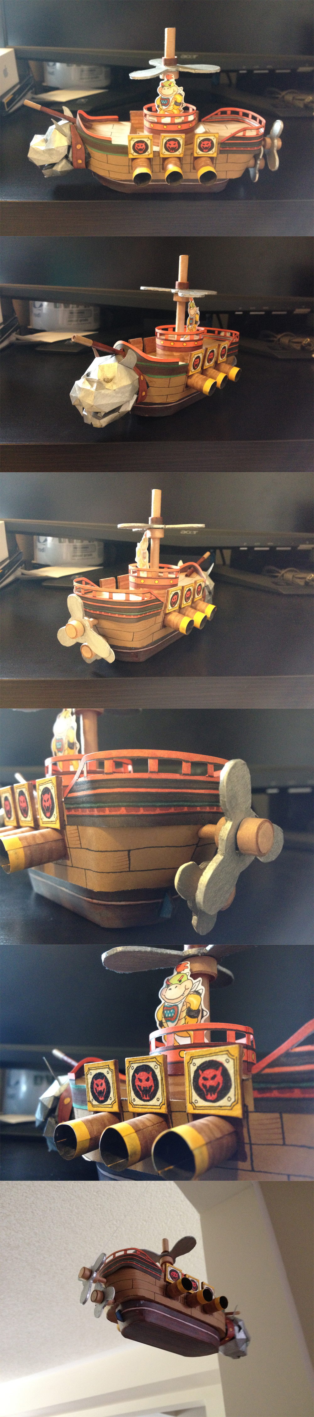 Baby Bowser spaceship papercraft