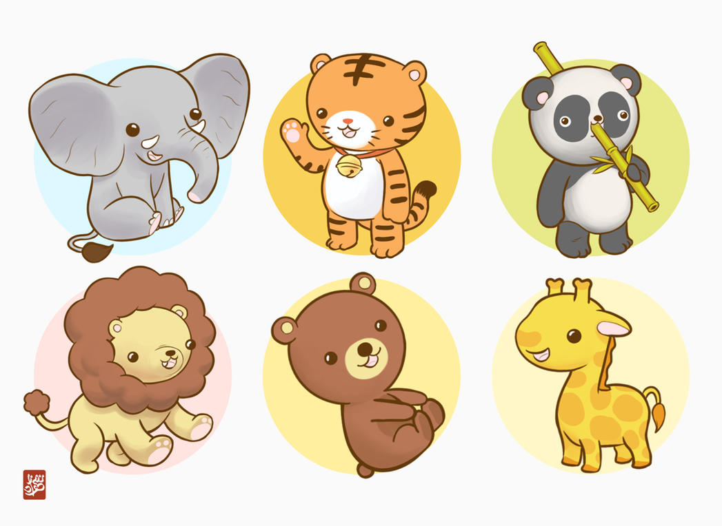 Cute animals нарисовать
