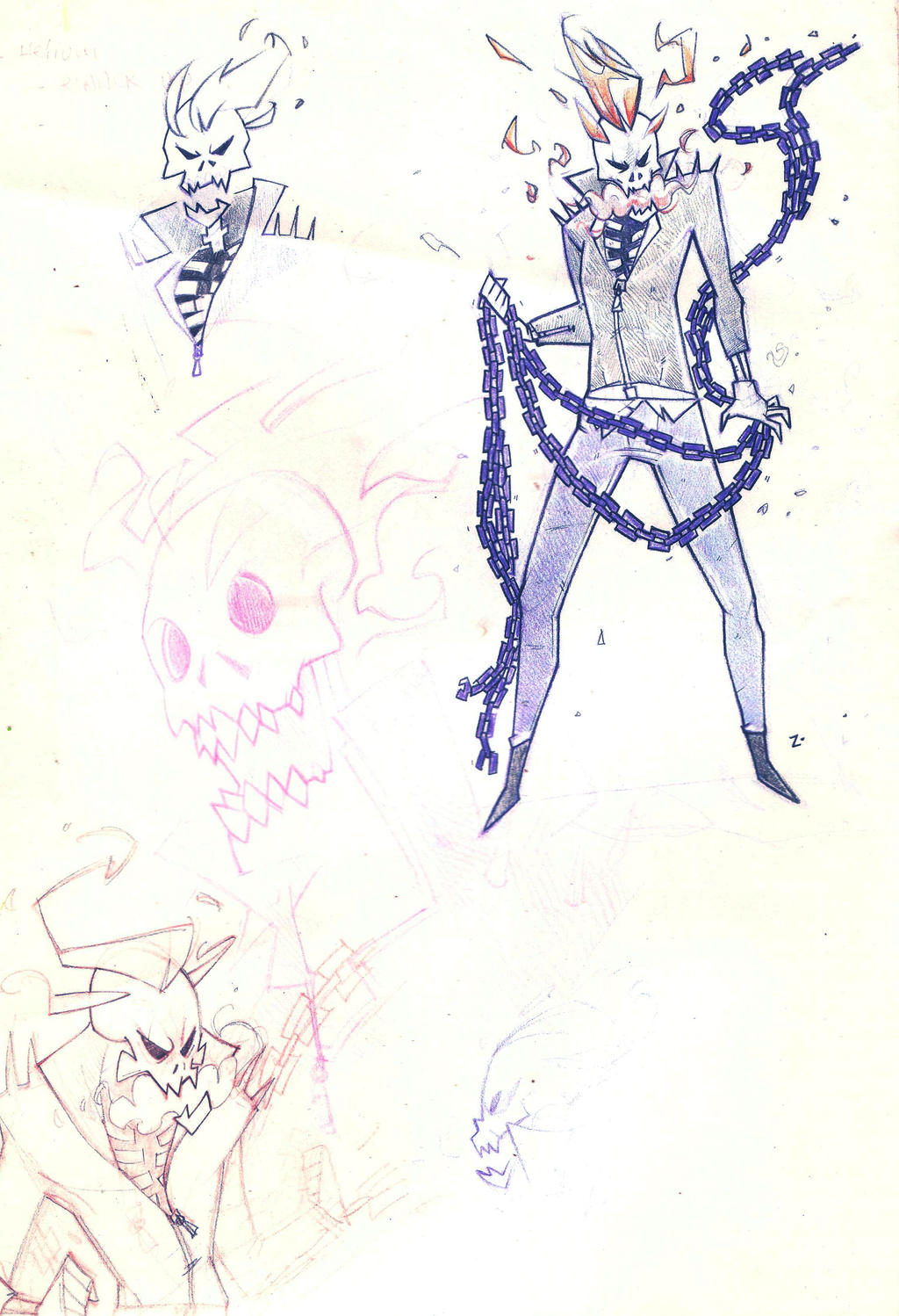 Ghost rider sketches ! by dustrain on DeviantArt