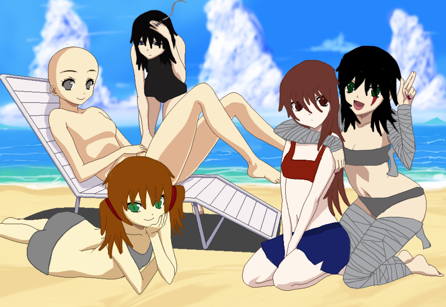 Female Assassins at the beach :open Collab: