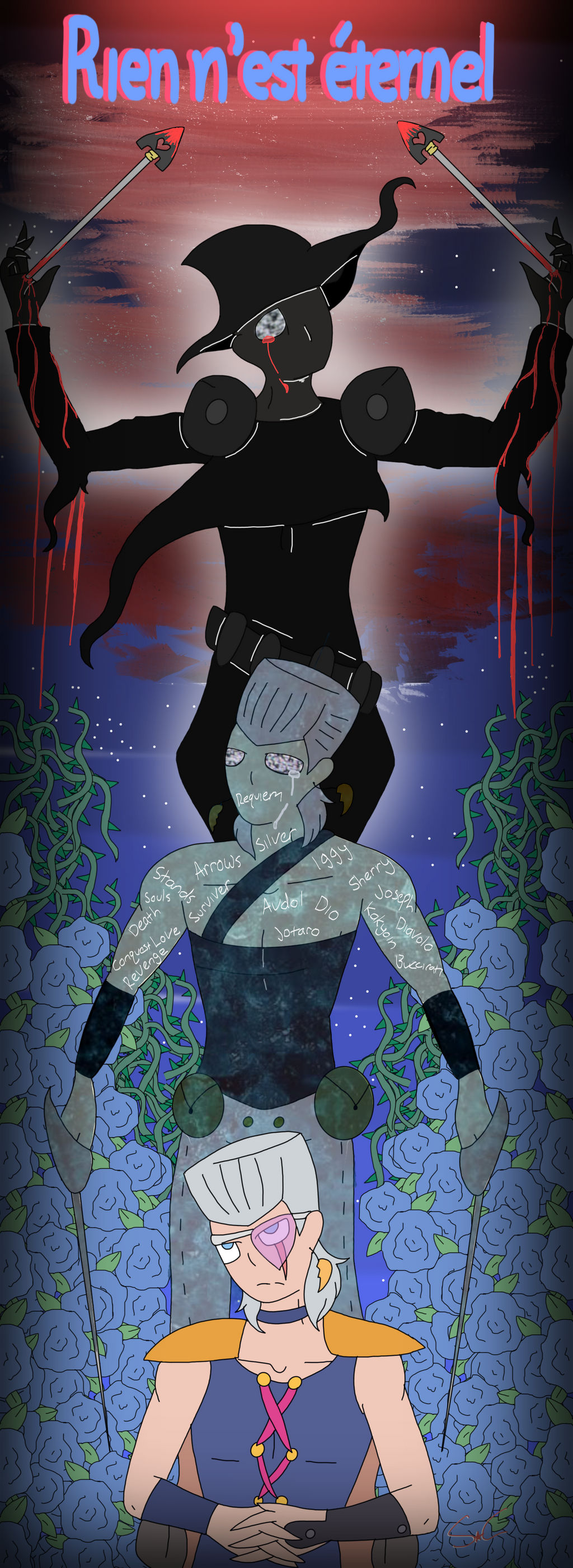 J.P.Polnareff , silver chariot and Requiem by rochiny on DeviantArt