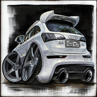 Audi Q5 Cartoon Cars series. iPad painting