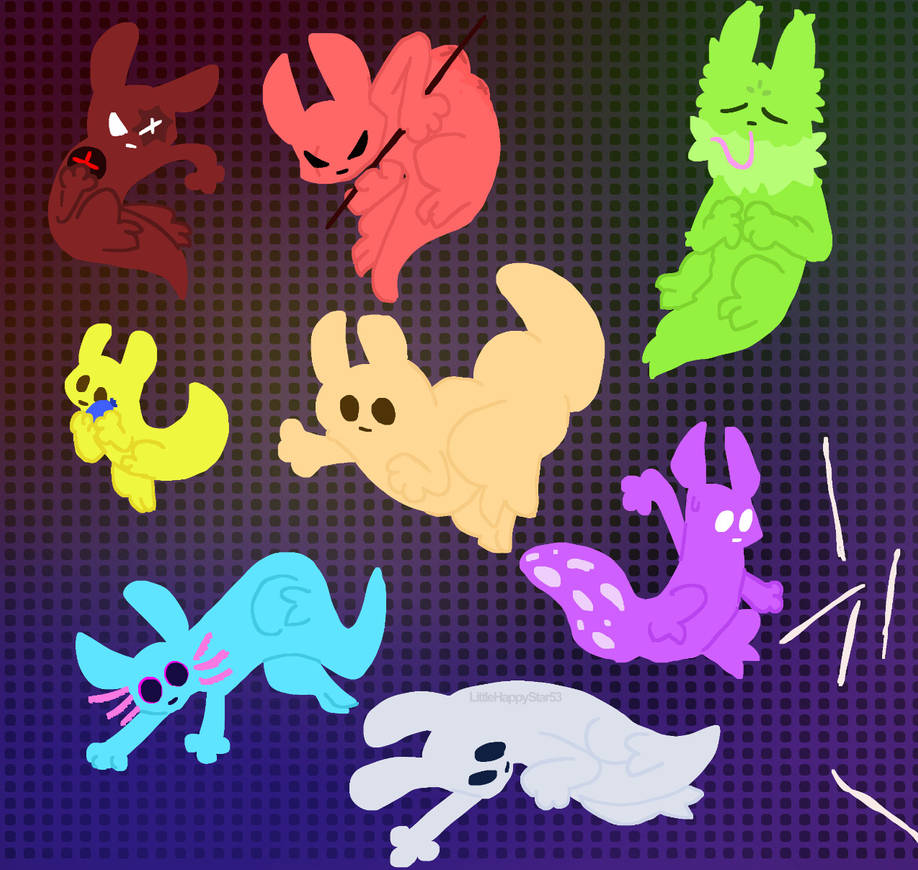 Rain World Slugcats By LittleHappyStar53 On DeviantArt rain-world-slugcats-by-littlehappystar53-on-deviantart