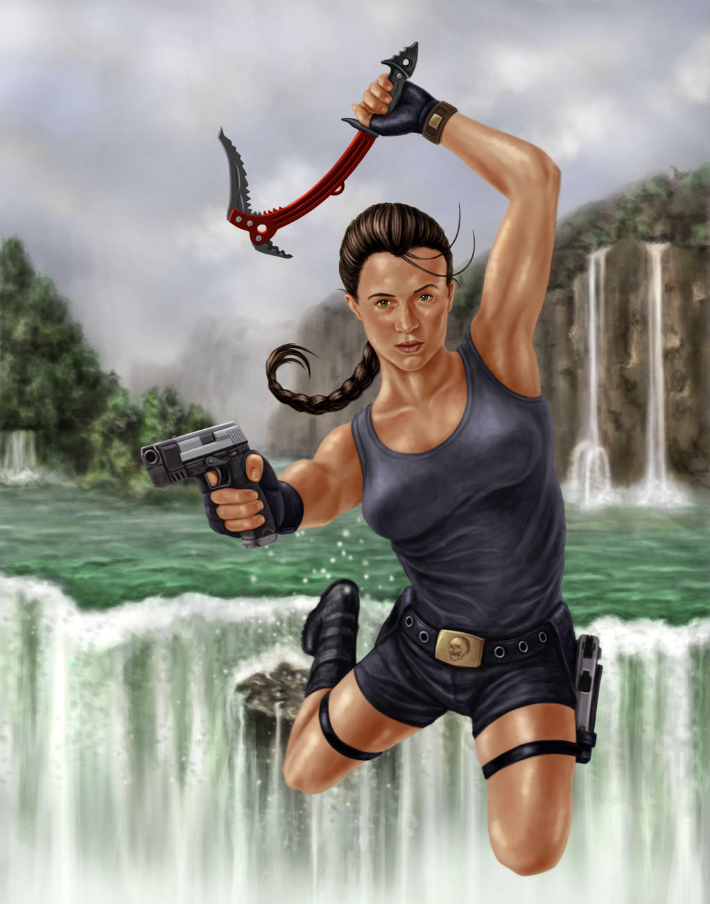 lara croft by dragynsart