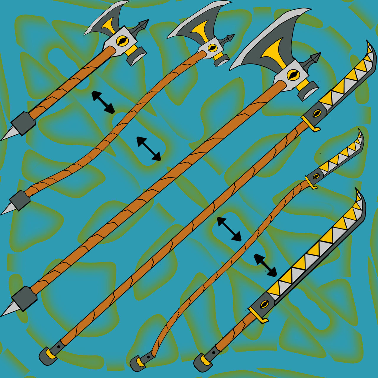 Hatchet Python The Twin Snack Arms python axe and viper blade by stitcherjack on ...