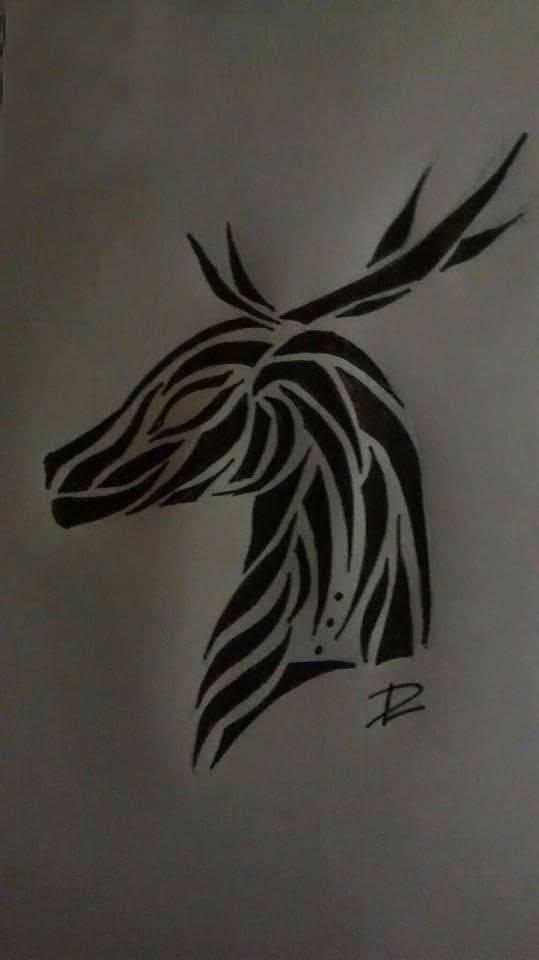 Tribal Stag Tattoo Design by Ignixx on DeviantArt