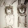 LJ and Jeff in Bunnysuits