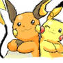 Raichu and Pikachu