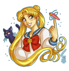 Sailor Moon: Usagi and Luna