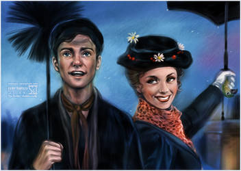 Bert and Mary Poppins by daekazu