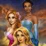 Disney's Gals: Tiana, Giselle and Rapunzel