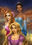 Disney's Gals: Tiana, Giselle and Rapunzel
