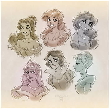 Sketchy Disney Princesses