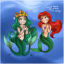 Starbucks Mermaid and Little Mermaid