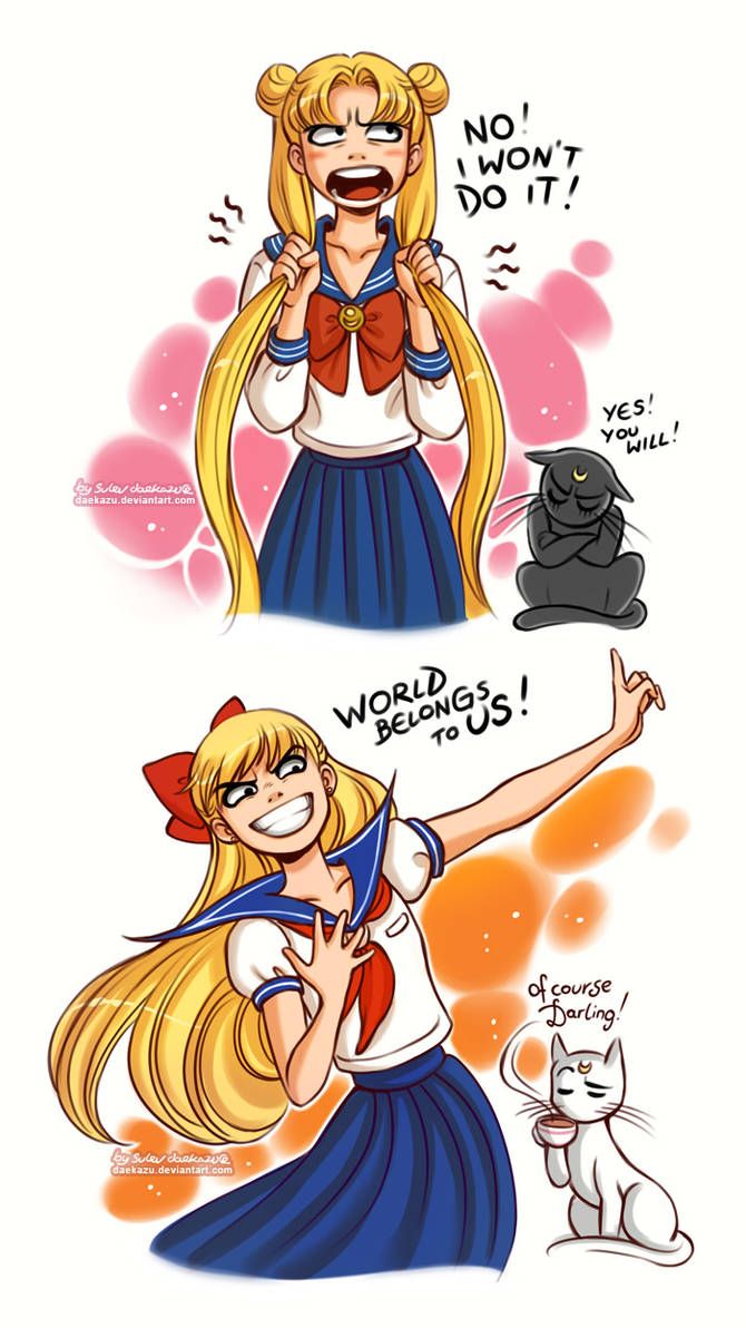 Sailor Moon: Usagi and Minako by daekazu