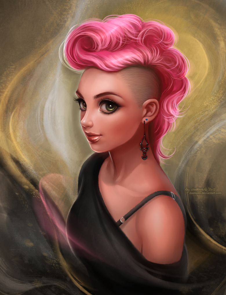 Принцесса с розовыми волосами