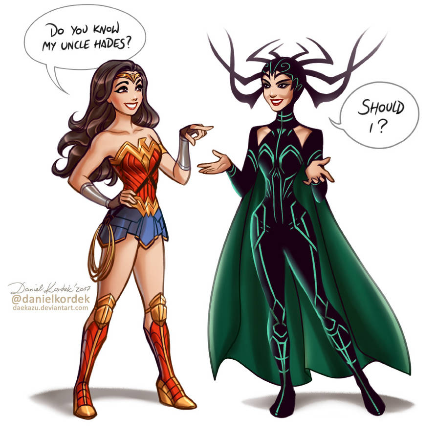 Wonder Woman and Hela by daekazu