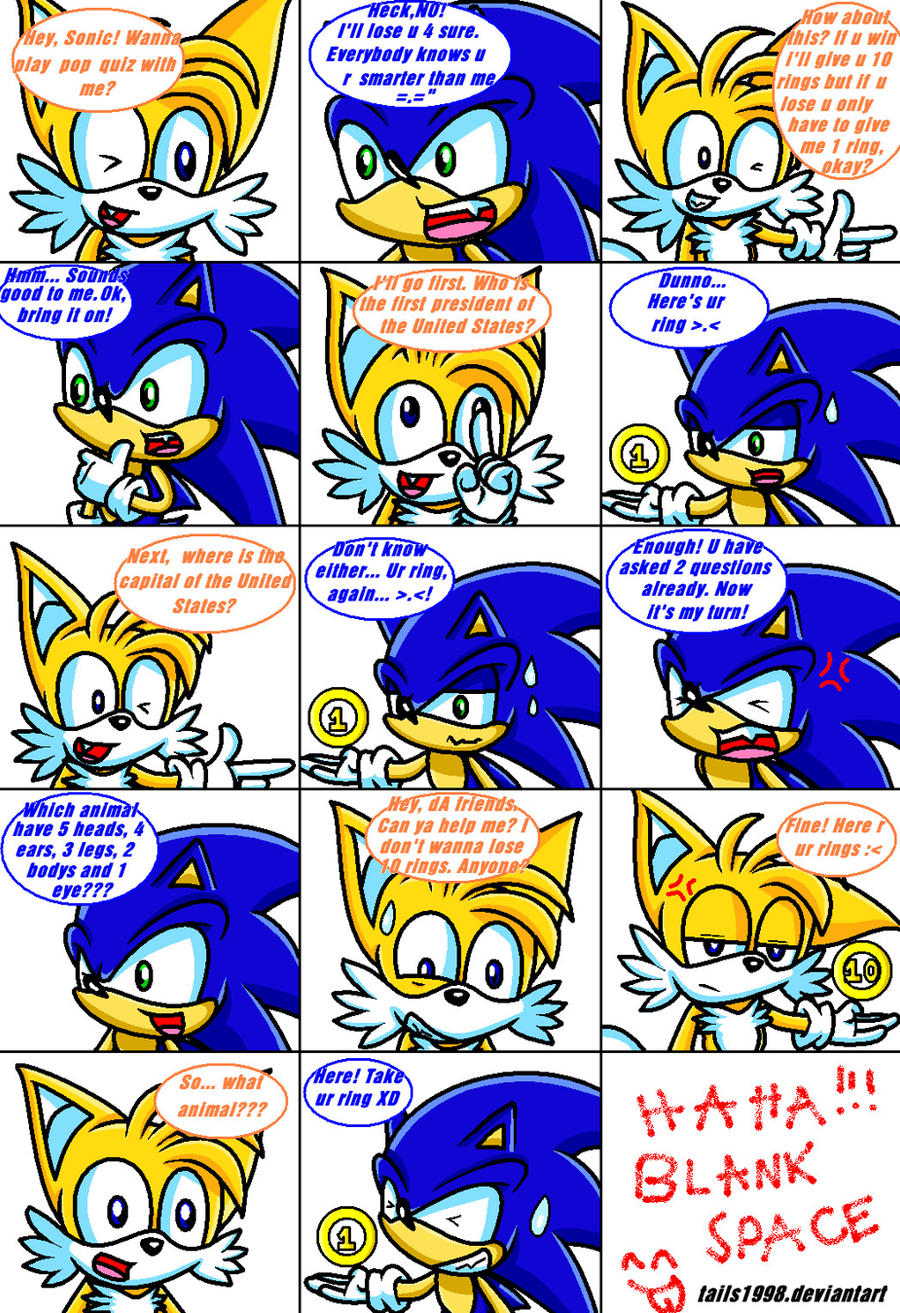 Sonic vs Tails by Tails1998 on DeviantArt