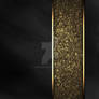 Black background with gold texture stripe layout