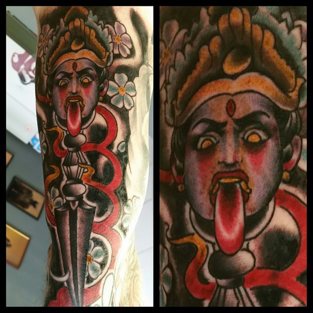 tibetan dagger traditional tattoo by thirteen7s on DeviantArt tibetan dagger traditional tattoo by thirteen7s on DeviantArt