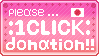 Click donate stamp Japan flag