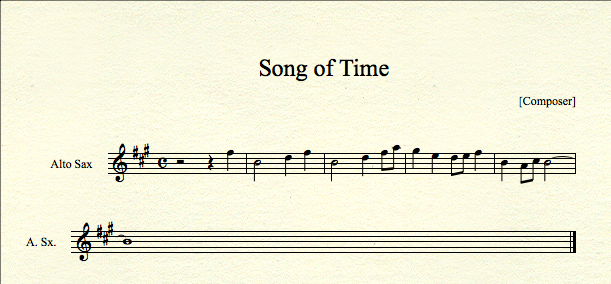 SONG OF TIME Sheet Music Download