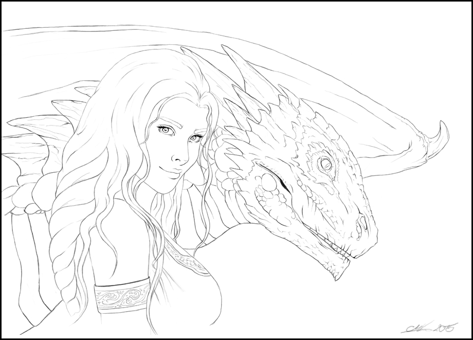 Daenerys Targaryen - lineart.