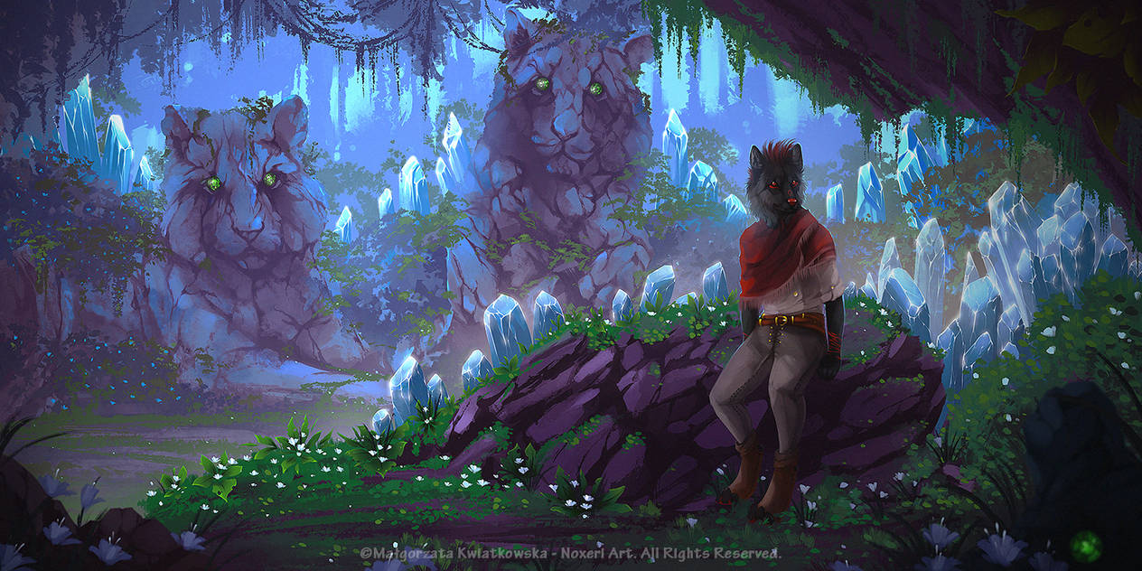 Cave - illustration commission by Noxeri on DeviantArt