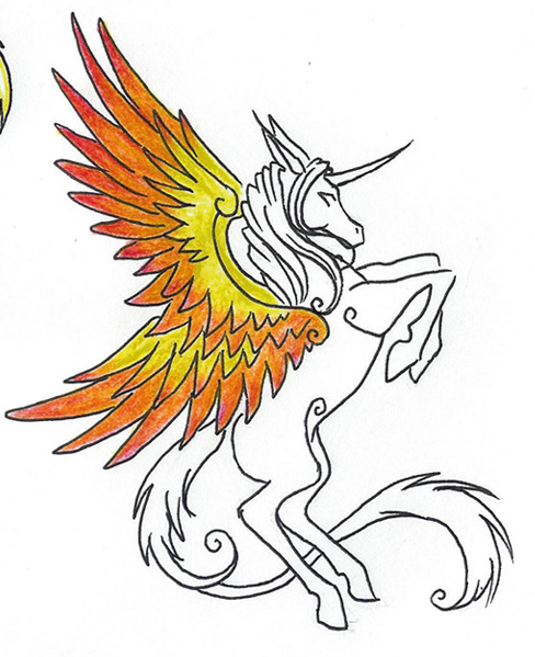 Firey Winged Unicorn Thingamie